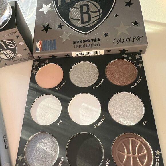 Colourpop X NBA Brooklyn Nets Limited Edition Makeup Set & Bag - Picture 2 of 8